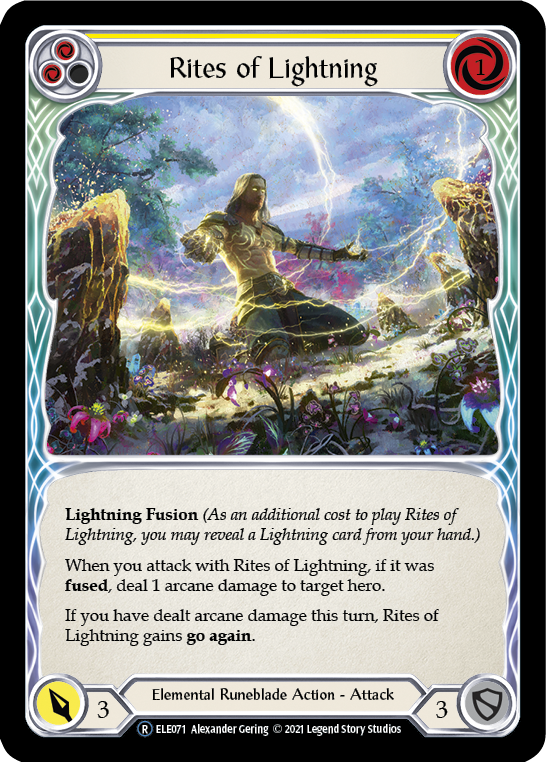 Rites of Lightning (Yellow) [U-ELE071] Unlimited Rainbow Foil | Devastation Store