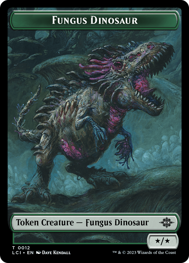 Fungus Dinosaur // Vampire Demon Double-Sided Token [The Lost Caverns of Ixalan Tokens] | Devastation Store