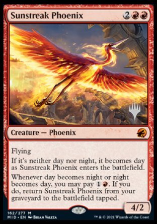 Sunstreak Phoenix (Promo Pack) [Innistrad: Midnight Hunt Promo Pack] | Devastation Store