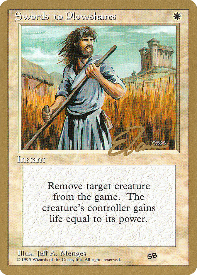 Swords to Plowshares (Eric Tam) (SB) [Pro Tour Collector Set] | Devastation Store