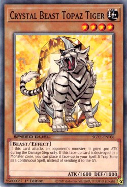 Crystal Beast Topaz Tiger [SGX1-ENF06] Common | Devastation Store