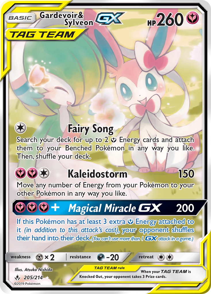 Gardevoir & Sylveon GX (205/214) [Sun & Moon: Unbroken Bonds] | Devastation Store