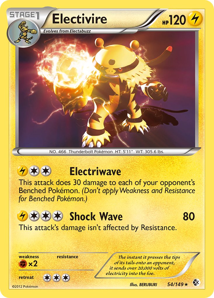 Electivire (54/149) (Cosmos Holo) (Blister Exclusive) [Black & White: Boundaries Crossed] | Devastation Store