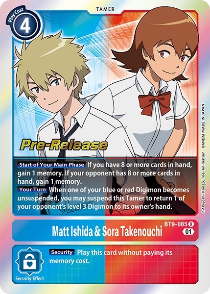 Matt Ishida & Sora Takenouchi [BT9-085] [X Record Pre-Release Promos] | Devastation Store