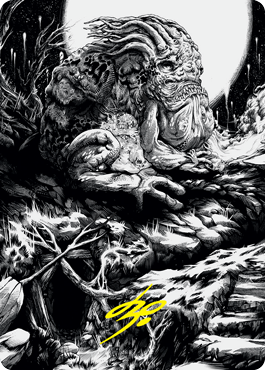 Grolnok, the Omnivore Art Card (Gold-Stamped Signature) [Innistrad: Crimson Vow Art Series] | Devastation Store