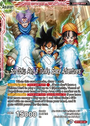 Son Goku // Son Goku, Pan, and Trunks, Space Adventurers (BT17-001) [Ultimate Squad] | Devastation Store