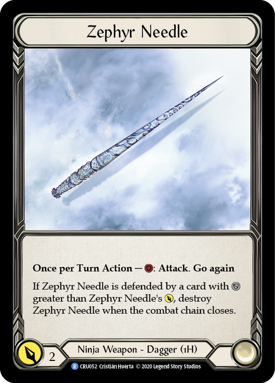 Zephyr Needle [CRU052] 1st Edition Cold Foil - Devastation Store | Devastation Store