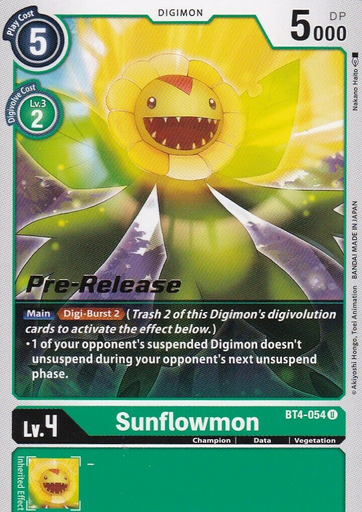 Sunflowmon [BT4-054] [Great Legend Pre-Release Promos] | Devastation Store