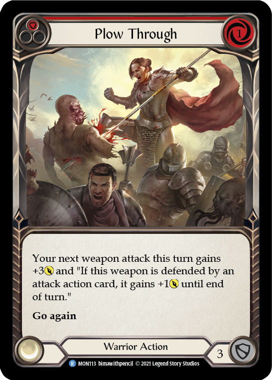 Plow Through (Red) [MON113] 1st Edition Normal - Devastation Store | Devastation Store