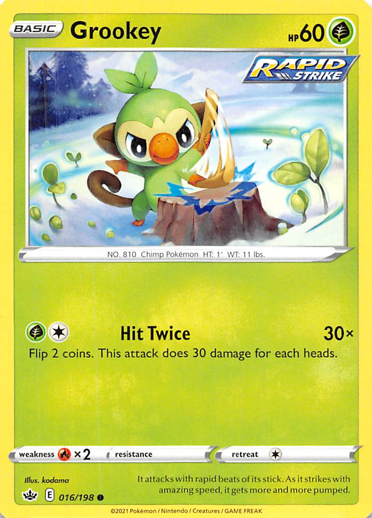 Grookey (016/198) [Sword & Shield: Chilling Reign] | Devastation Store