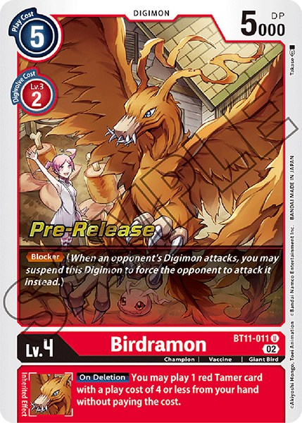 Birdramon [BT11-011] [Dimensional Phase Pre-Release Promos] | Devastation Store