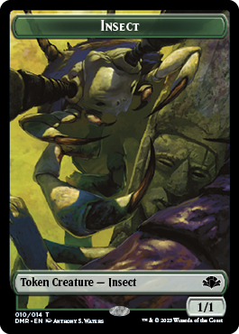 Insect // Elemental Double-Sided Token [Dominaria Remastered Tokens] | Devastation Store
