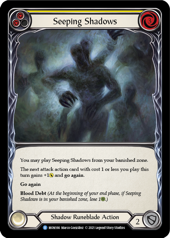Seeping Shadows (Yellow) [MON166] 1st Edition Normal - Devastation Store | Devastation Store