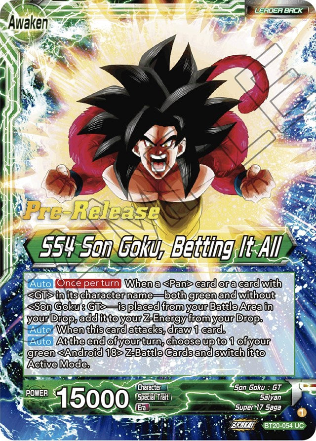 Son Goku // SS4 Son Goku, Betting It All (BT20-054) [Power Absorbed Prerelease Promos] | Devastation Store