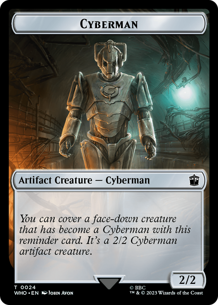 Soldier // Cyberman Double-Sided Token [Doctor Who Tokens] | Devastation Store