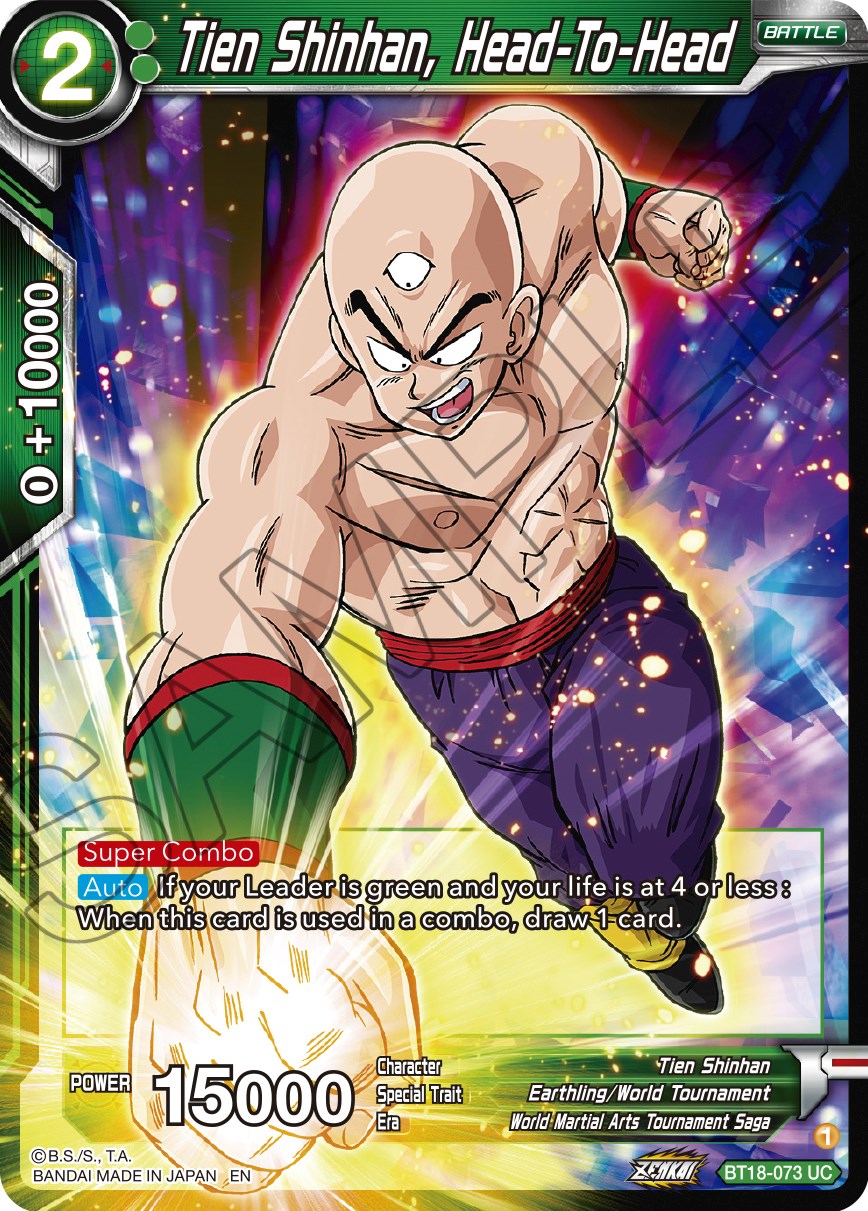 Tien Shinhan, Head-To-Head (BT18-073) [Dawn of the Z-Legends] | Devastation Store