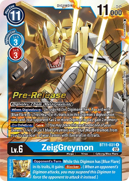ZeigGreymon [BT11-031] [Dimensional Phase Pre-Release Promos] | Devastation Store