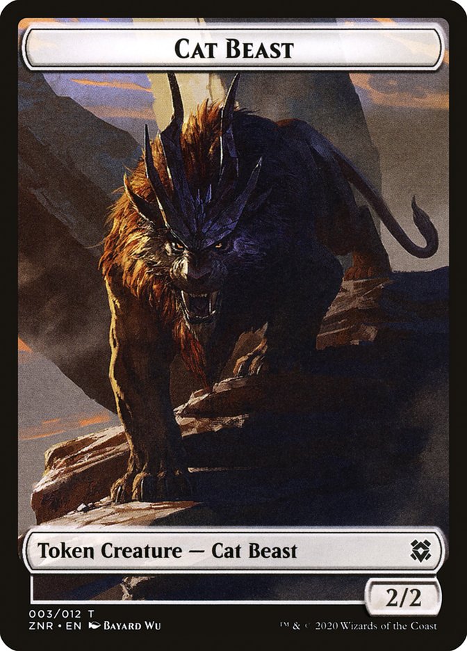 Cat Beast [Zendikar Rising Tokens] | Devastation Store