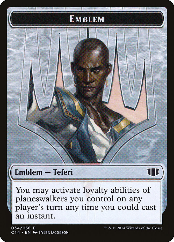 Teferi, Temporal Archmage Emblem // Zombie (011/036) Double-sided Token [Commander 2014 Tokens] | Devastation Store