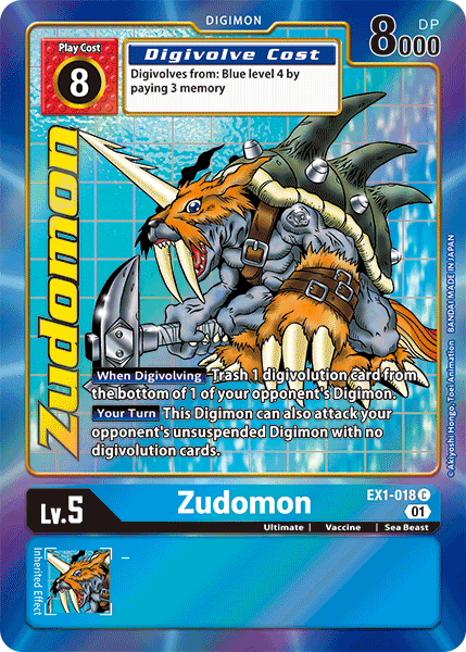 Zudomon [EX1-018] (Alternate Art) [Classic Collection] | Devastation Store