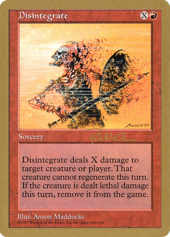 Disintegrate (Paul McCabe) [World Championship Decks 1997] | Devastation Store