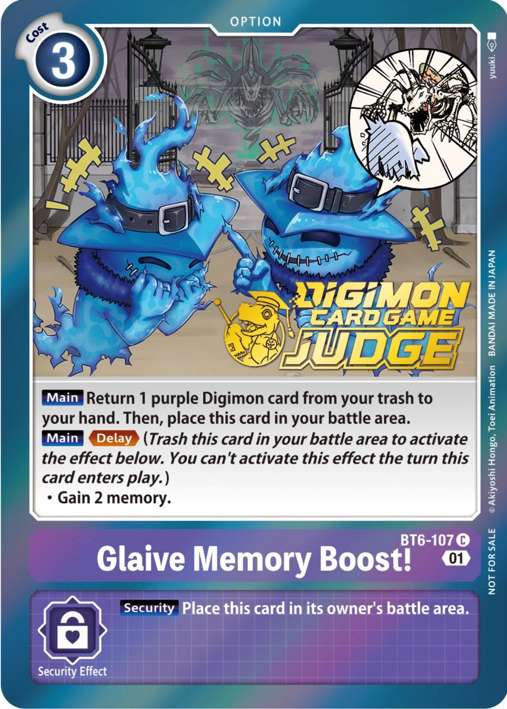 Glaive Memory Boost! [BT6-107] (Judge Pack 3) [Double Diamond Promos] | Devastation Store