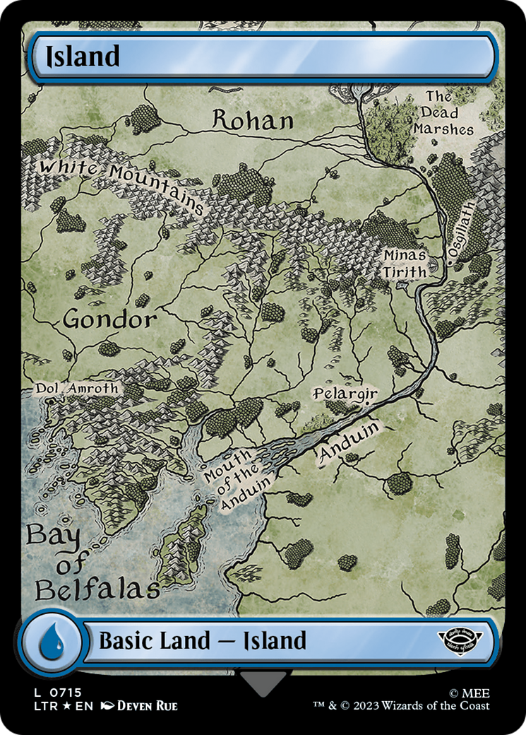 Island (0715) (Surge Foil) [The Lord of the Rings: Tales of Middle-Earth] | Devastation Store