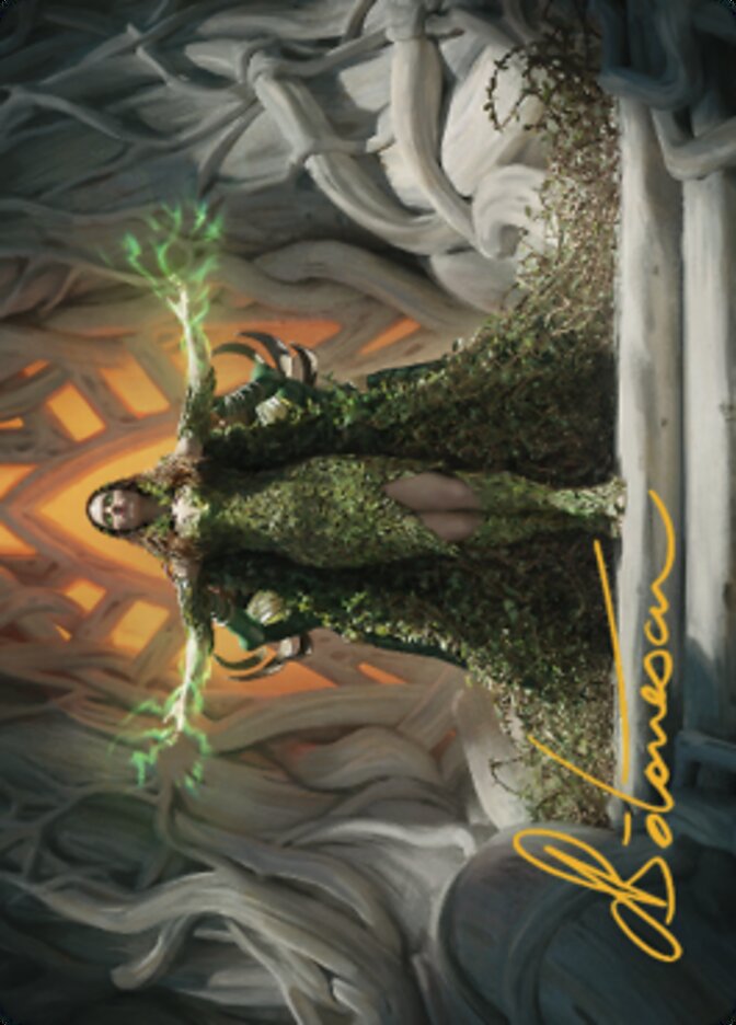 Titania, Voice of Gaea Art Card (Gold-Stamped Signature) [The Brothers' War Art Series] | Devastation Store
