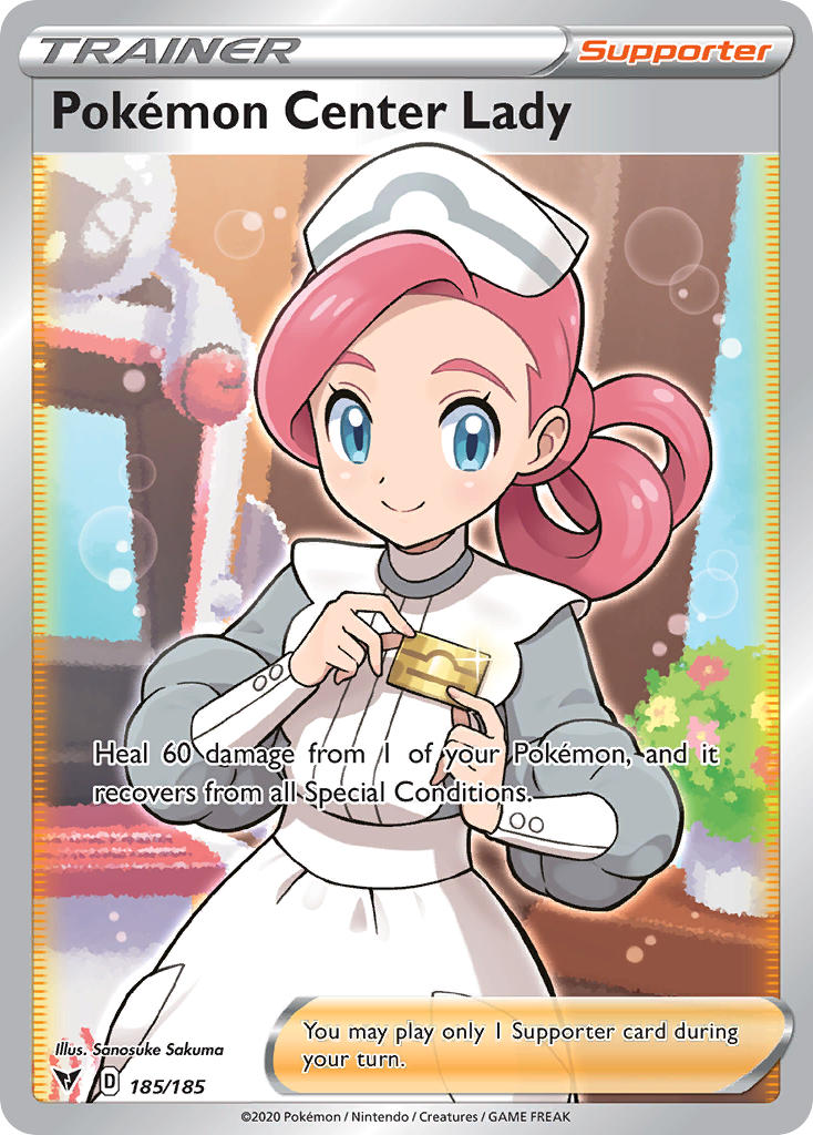 Pokemon Center Lady (185/185) [Sword & Shield: Vivid Voltage] | Devastation Store