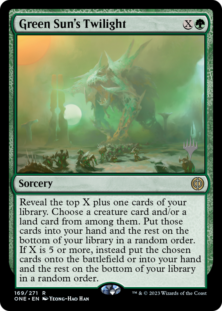 Green Sun's Twilight (Promo Pack) [Phyrexia: All Will Be One Promos] | Devastation Store