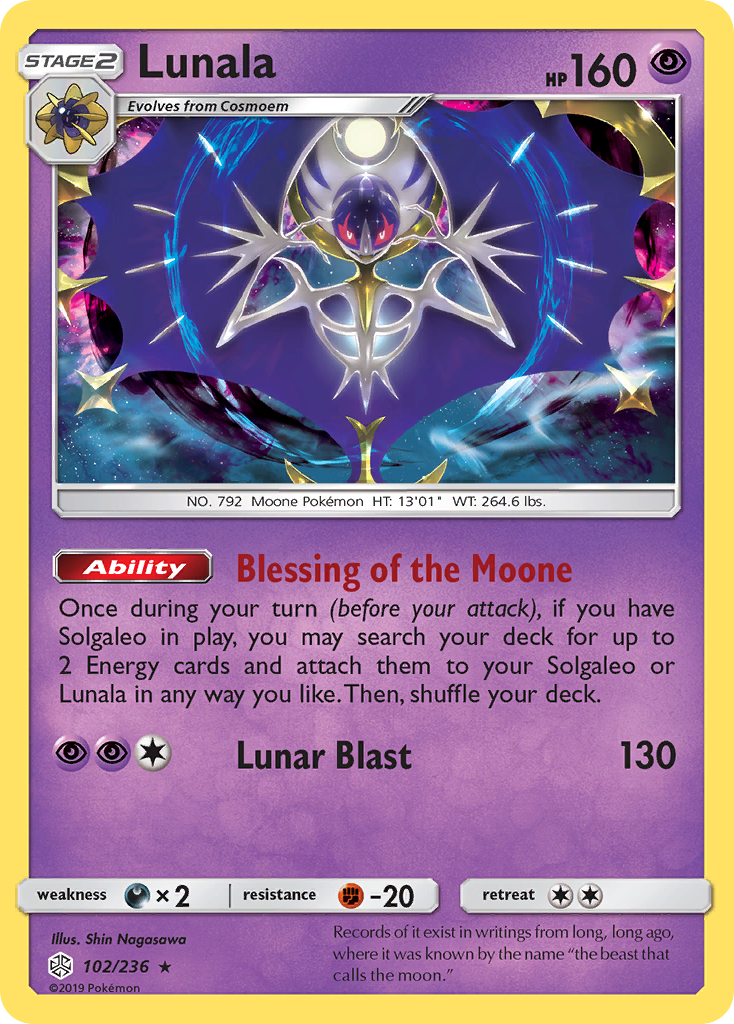 Lunala (102/236) [Sun & Moon: Cosmic Eclipse] | Devastation Store