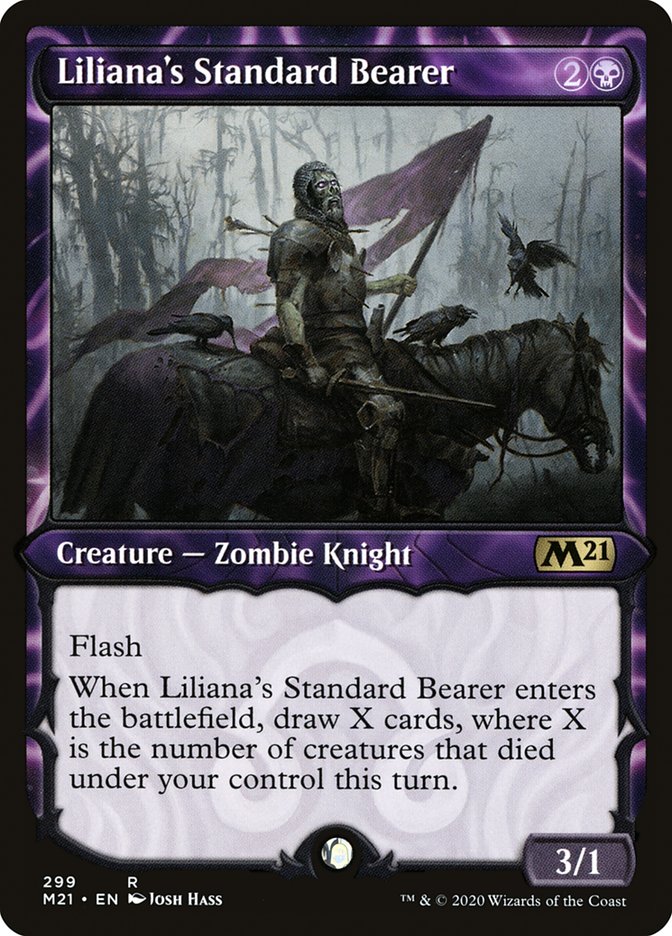 Liliana's Standard Bearer (Showcase) [Core Set 2021] | Devastation Store