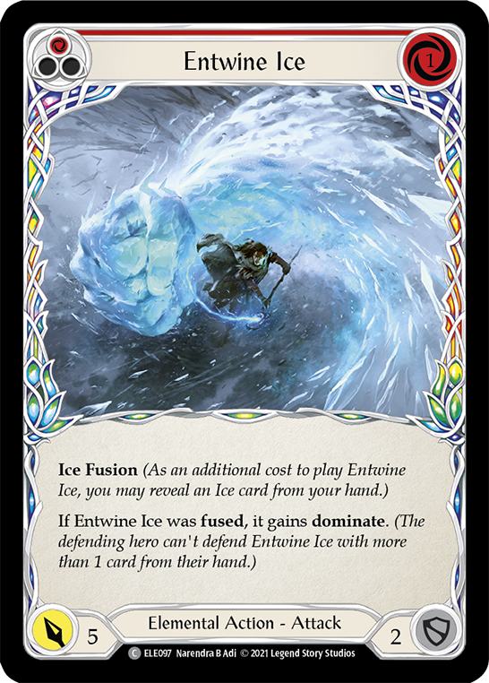 Entwine Ice (Red) [ELE097] (Tales of Aria)  1st Edition Rainbow Foil | Devastation Store
