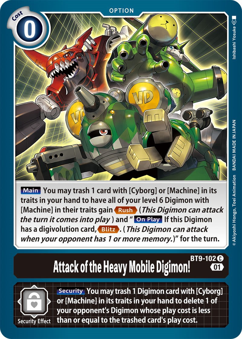 Attack of the Heavy Mobile Digimon! [BT9-102] [X Record] | Devastation Store