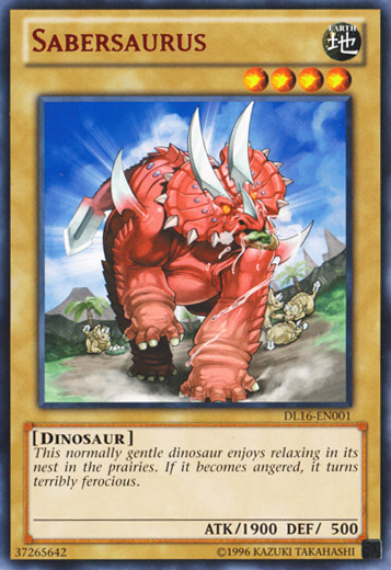 Sabersaurus (Red) [DL16-EN001] Rare | Devastation Store