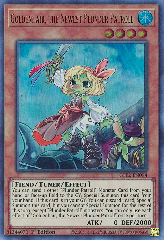 Goldenhair, the Newest Plunder Patroll [GFP2-EN094] Ultra Rare | Devastation Store