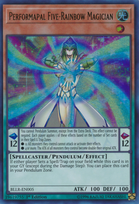 Performapal Five-Rainbow Magician [BLLR-EN005] Ultra Rare | Devastation Store