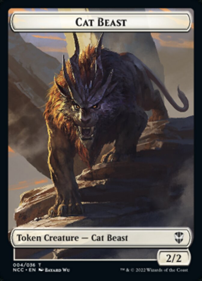 Soldier (09) // Cat Beast Double-sided Token [Streets of New Capenna Commander Tokens] | Devastation Store
