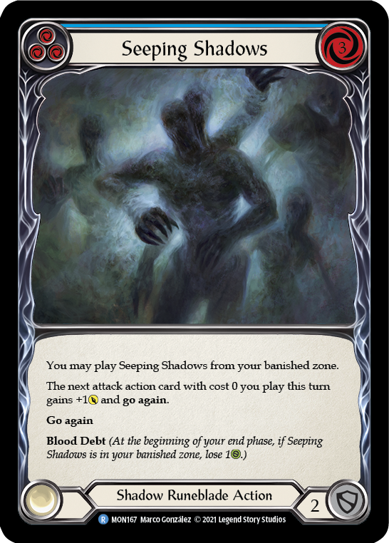Seeping Shadows (Blue) [MON167] 1st Edition Normal - Devastation Store | Devastation Store