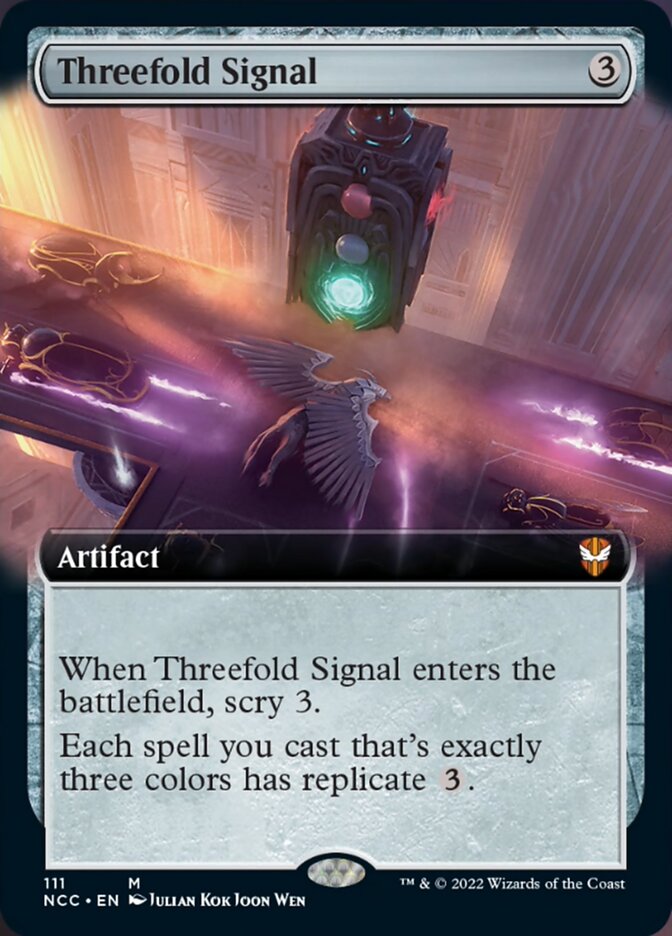 Threefold Signal (Extended Art) [Streets of New Capenna Commander] | Devastation Store