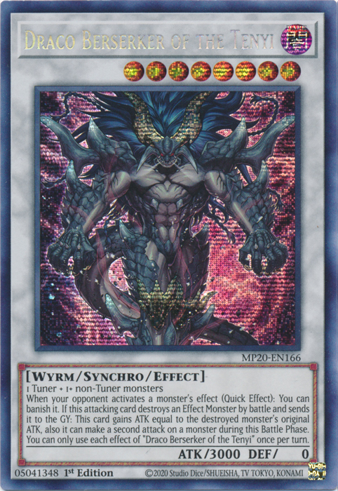 Draco Berserker of the Tenyi [MP20-EN166] Prismatic Secret Rare | Devastation Store