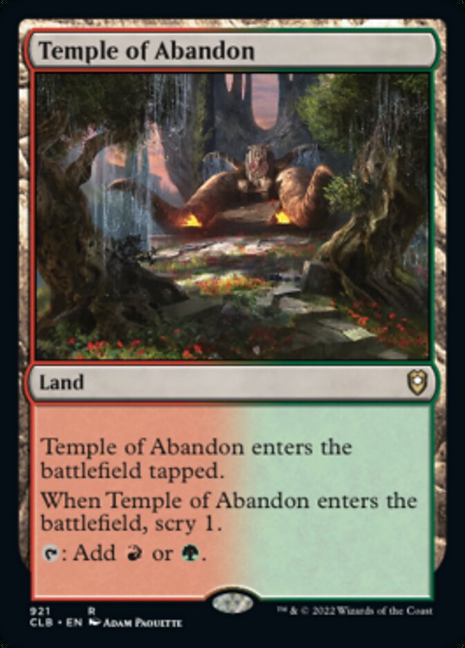 Temple of Abandon [Commander Legends: Battle for Baldur's Gate] | Devastation Store