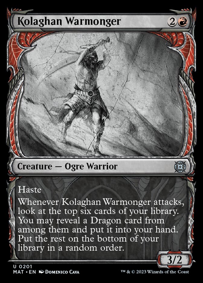 Kolaghan Warmonger (Showcase Halo Foil) [March of the Machine: The Aftermath] | Devastation Store