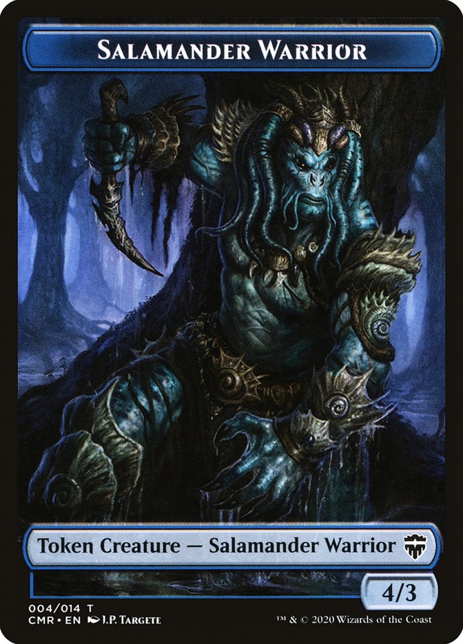 Angel // Salamander Warrior Token [Commander Legends Tokens] | Devastation Store