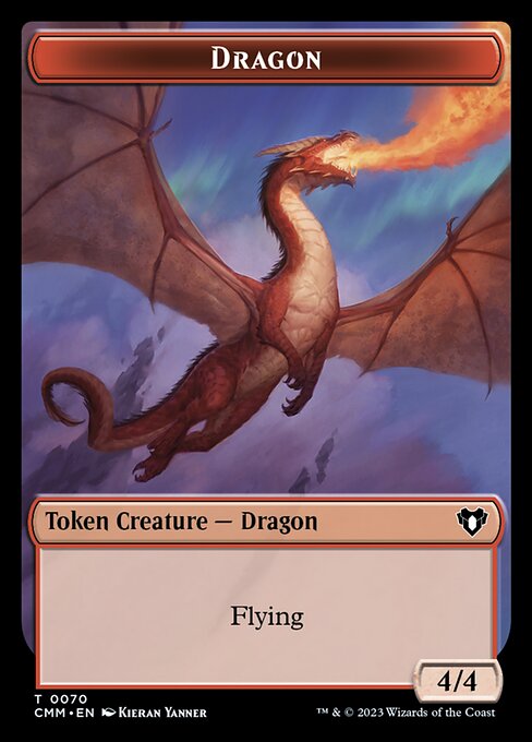 Soldier // Dragon (0021) Double-Sided Token [Commander Masters Tokens] | Devastation Store