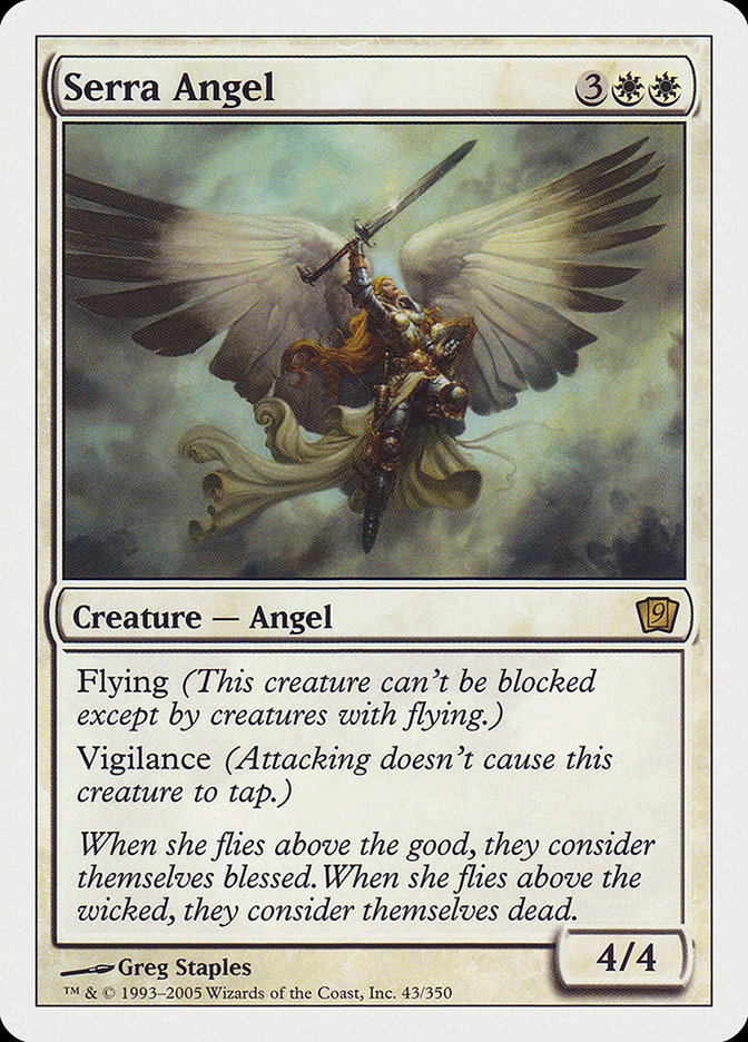 Serra Angel (9th Edition) [Oversize Cards] | Devastation Store