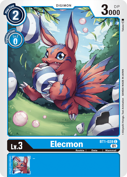 Elecmon [BT1-028] (Alternative Art) [Starter Deck: Ulforce Veedramon] | Devastation Store