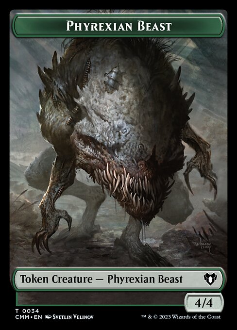 Eldrazi Spawn // Phyrexian Beast Double-Sided Token [Commander Masters Tokens] | Devastation Store