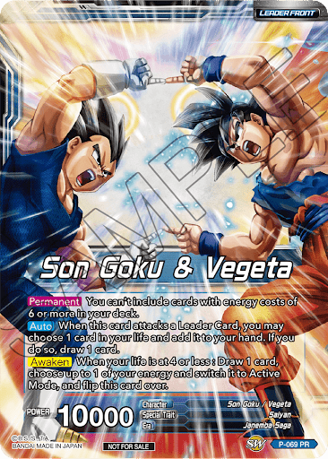 Son Goku & Vegeta // Miracle Strike Gogeta (Gold Stamped) [P-069] | Devastation Store