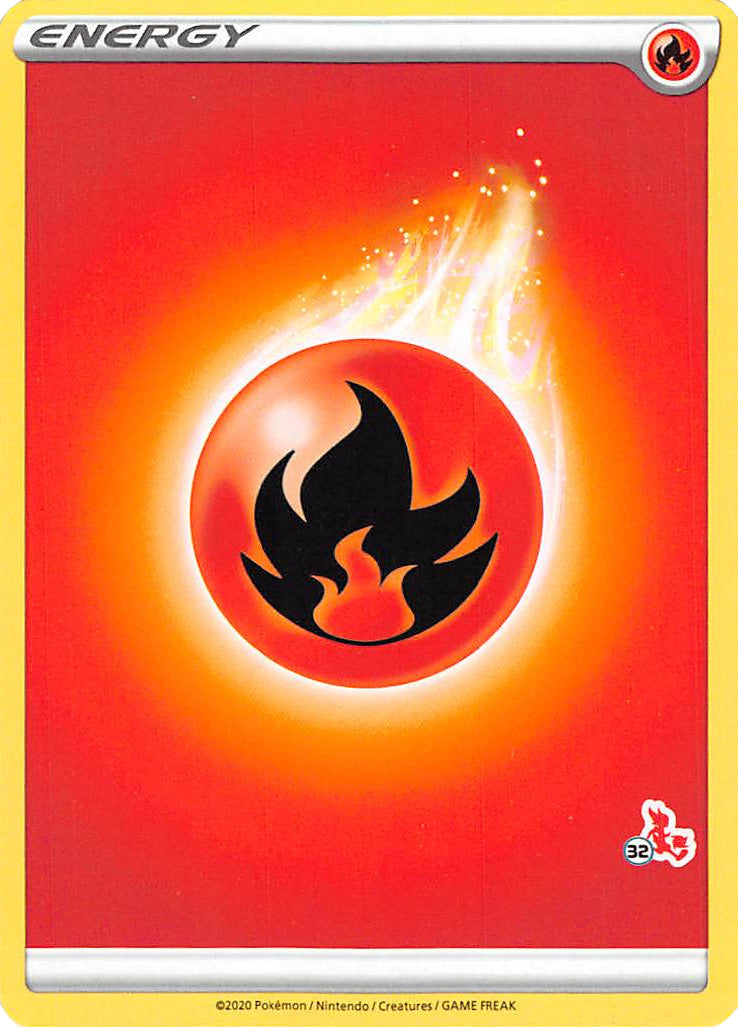 Fire Energy (Cinderace Stamp #32) [Battle Academy 2022] | Devastation Store